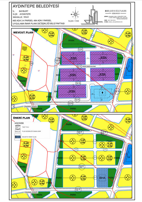 KALE MAHALLESİ 485 ADA 3-4 VE 484 ADA 1 PARSEL